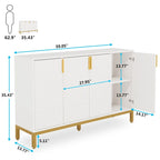 Buffet Cabinet with Storage, 59 Inch Sideboard Cabinet - N/A