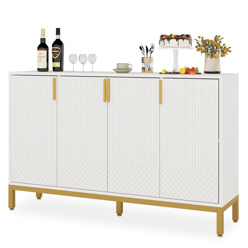 Buffet Cabinet with Storage, 59 Inch Sideboard Cabinet - N/A