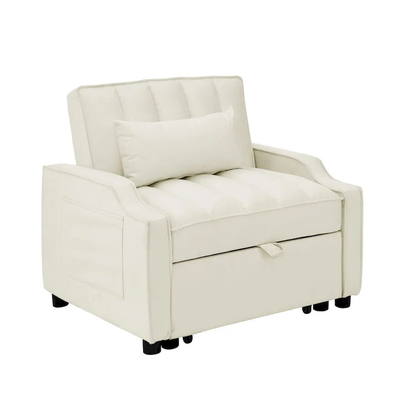 Velvet Pull Out Armchair
