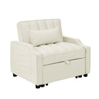 Velvet Pull Out Armchair