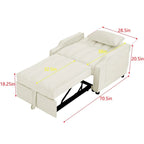 Velvet Pull Out Armchair