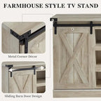 Wood Media Console TV Stand Entertainment Center