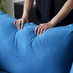 Modular Sectional Sofa Couch, Velvet 3 or 4 Seater Sofa, Minimalist Style Comfy Sofa Couch for Living Room Apartment