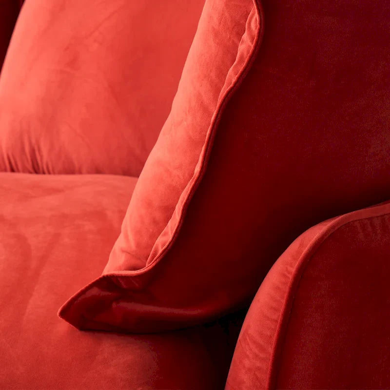 Modular Sectional Sofa Couch, Velvet 3 or 4 Seater Sofa, Minimalist Style Comfy Sofa Couch for Living Room Apartment