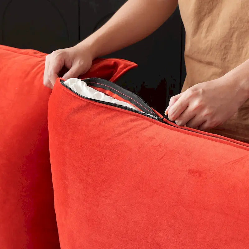 Modular Sectional Sofa Couches, 82.66 Velvet Loveseat Sofa with Ottoman