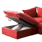 Modular Sectional Sofa Couches, 82.66 Velvet Loveseat Sofa with Ottoman