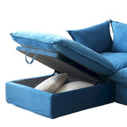 Modular Sectional Sofa Couches, 82.66 Velvet Loveseat Sofa with Ottoman