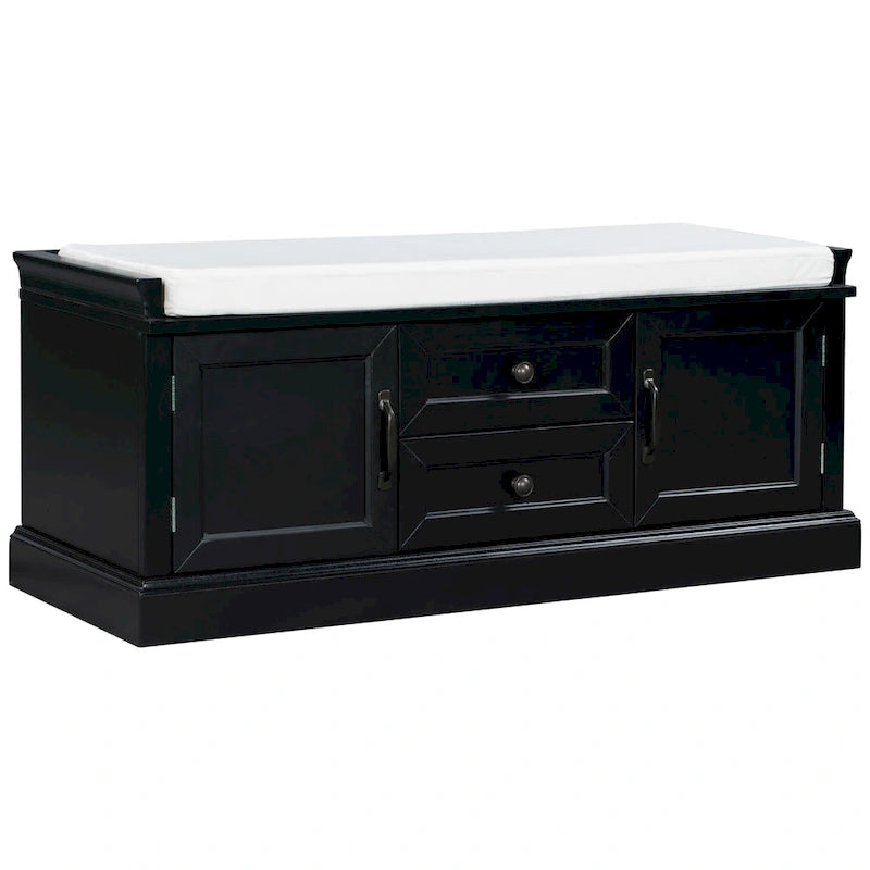 Storage Bench with 2 Drawers and 2 Cabinets