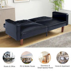 Futon Sofa Bed Couch Memory Foam Futon Convertible Couch Bed Sleeper for Living Room - 68.11*30.11*28.74