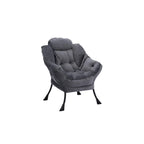 Accent Contemporary Lounge Chair, Single Steel Frame Sofa Chair with Armrests and A Side Pocket,with ottoman,with footrest