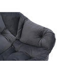 Accent Contemporary Lounge Chair, Single Steel Frame Sofa Chair with Armrests and A Side Pocket,with ottoman,with footrest