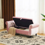 Xanthia Traditional Velvet Multifuntional Storage Ottoman Bench with Pillow by Christopher Knight Home