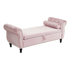 Xanthia Traditional Velvet Multifuntional Storage Ottoman Bench with Pillow by Christopher Knight Home