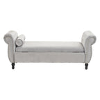 Xanthia Traditional Velvet Multifuntional Storage Ottoman Bench with Pillow by Christopher Knight Home