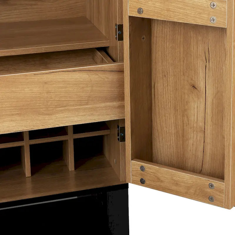 Sideboard Cabinet with Wine Racks & Stemware Holder for hallways,living rooms