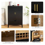 Sideboard Cabinet with Wine Racks & Stemware Holder for hallways,living rooms
