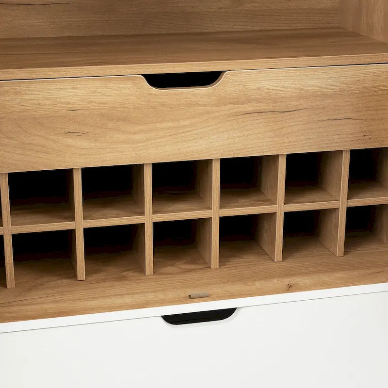 Sideboard Cabinet with Wine Racks & Stemware Holder for hallways,living rooms
