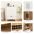 Sideboard Cabinet with Wine Racks & Stemware Holder for hallways,living rooms