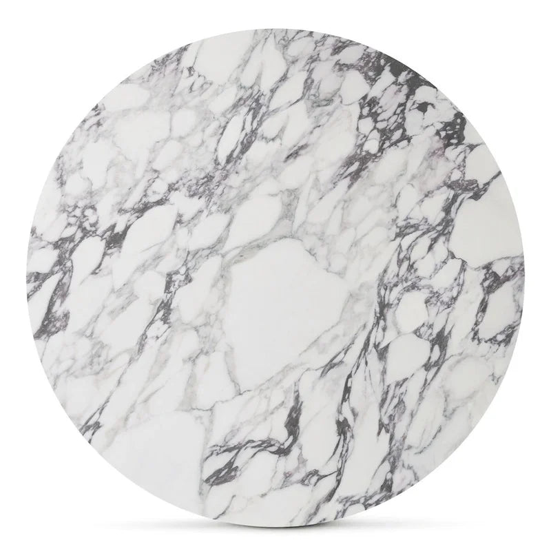 35 Faux Marble Small Round Pedestal Dining Table