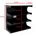 Multifunctional 4-Tier White Book Shelf & Coffee Table, Creative Furniture Floor Bookshelf, Minimalist Organizer Storage Shelves