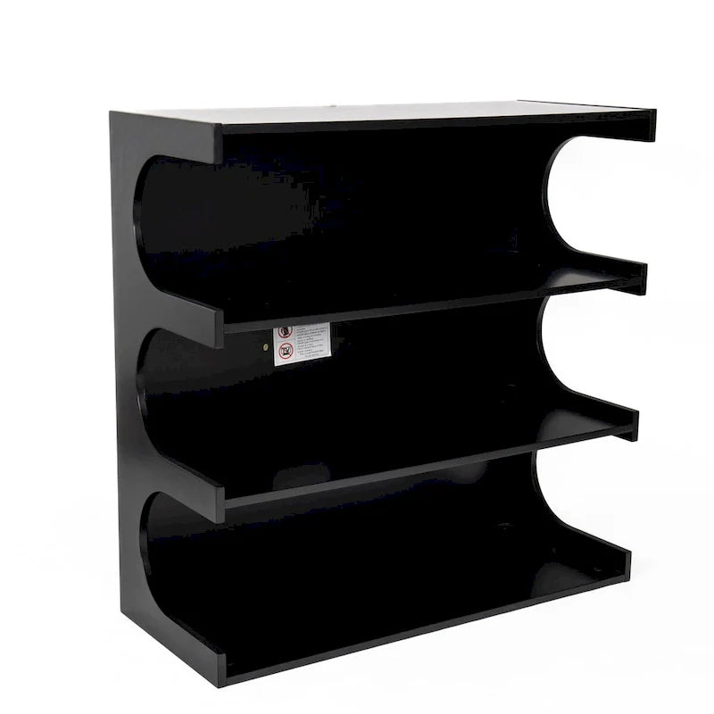 Multifunctional 4-Tier White Book Shelf & Coffee Table, Creative Furniture Floor Bookshelf, Minimalist Organizer Storage Shelves