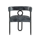 Chenille/Leather Upholstered Contemporary Designed Side Dining Chairsset of 2