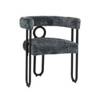 Chenille/Leather Upholstered Contemporary Designed Side Dining Chairsset of 2