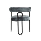 Chenille/Leather Upholstered Contemporary Designed Side Dining Chairsset of 2