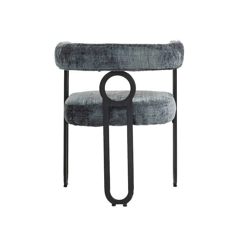 Chenille/Leather Upholstered Contemporary Designed Side Dining Chairsset of 2