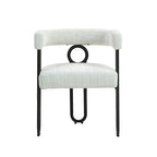 Chenille/Leather Upholstered Contemporary Designed Side Dining Chairsset of 2