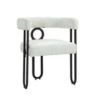 Chenille/Leather Upholstered Contemporary Designed Side Dining Chairsset of 2