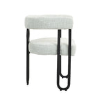 Chenille/Leather Upholstered Contemporary Designed Side Dining Chairsset of 2