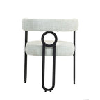 Chenille/Leather Upholstered Contemporary Designed Side Dining Chairsset of 2