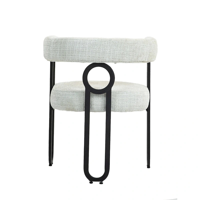 Chenille/Leather Upholstered Contemporary Designed Side Dining Chairsset of 2