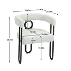 Chenille/Leather Upholstered Contemporary Designed Side Dining Chairsset of 2