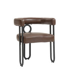 Chenille/Leather Upholstered Contemporary Designed Side Dining Chairsset of 2