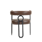 Chenille/Leather Upholstered Contemporary Designed Side Dining Chairsset of 2