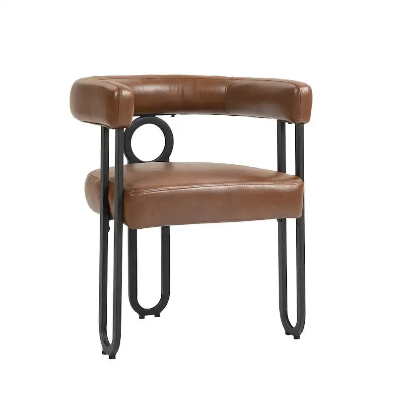 Chenille/Leather Upholstered Contemporary Designed Side Dining Chairsset of 2