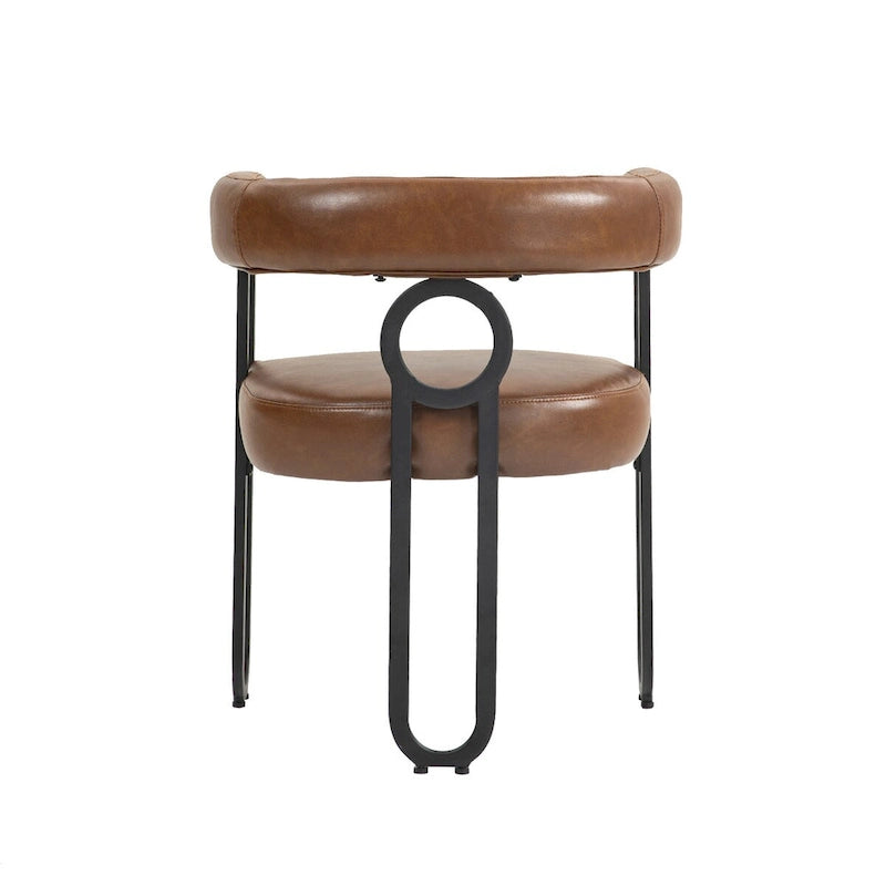 Chenille/Leather Upholstered Contemporary Designed Side Dining Chairsset of 2