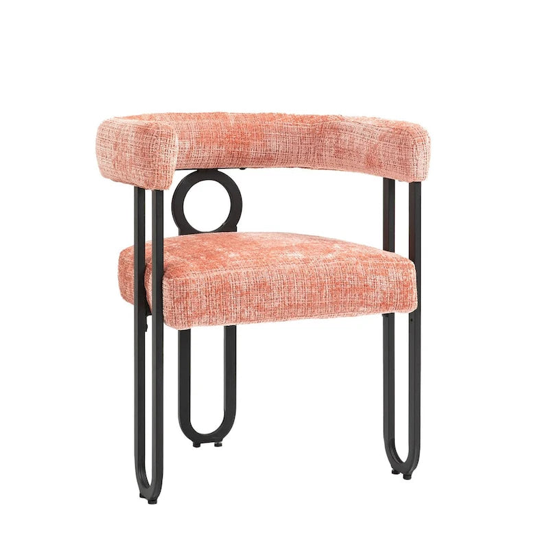 Chenille/Leather Upholstered Contemporary Designed Side Dining Chairsset of 2