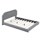 Teddy Fleece Full Size Upholstered Platform Bed with Thick Fabric