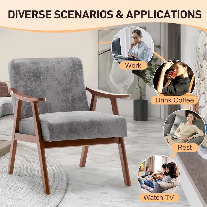 Mid-Century Modern Chair, Living Room Chair
