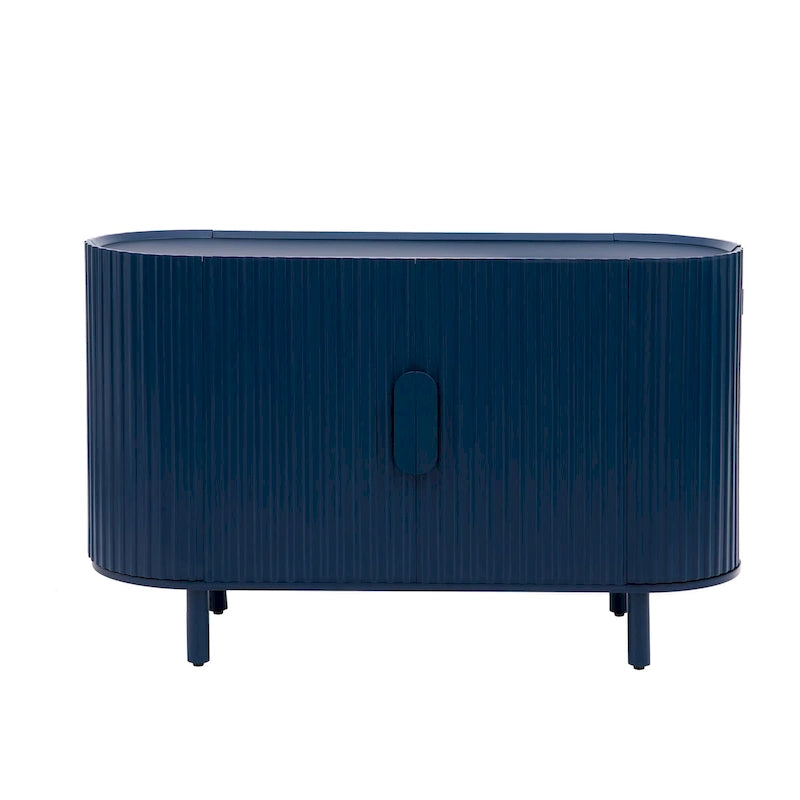 Curved Design Light Luxury Sideboard with Adjustable Shelves