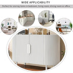 Curved Design Light Luxury Sideboard with Adjustable Shelves