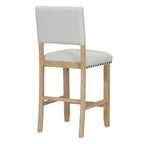 5-Piece Counter Height Dining Set, Classic Elegant Table and 4 Chairs in Natural Wood Wash