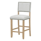 5-Piece Counter Height Dining Set, Classic Elegant Table and 4 Chairs in Natural Wood Wash