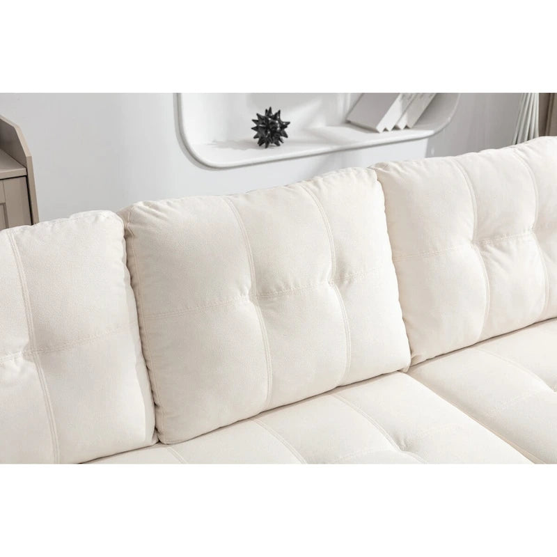 77 Reversible Sectional Storage Sleeper Sofa Bed,L-Shape 2 Seat Sectional Chaise With Storage for Living Room