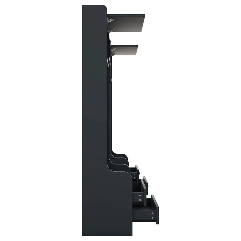 4-in-1 Detachable Hall Tree with Storage Cabinets and Hooks, Multifunctional Hallway Coat Rack with Drawers and Shoe Bench