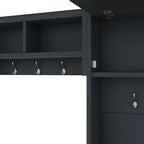 4-in-1 Detachable Hall Tree with Storage Cabinets and Hooks, Multifunctional Hallway Coat Rack with Drawers and Shoe Bench