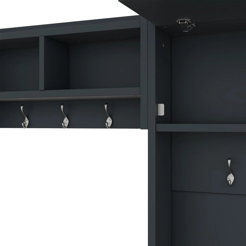 4-in-1 Detachable Hall Tree with Storage Cabinets and Hooks, Multifunctional Hallway Coat Rack with Drawers and Shoe Bench